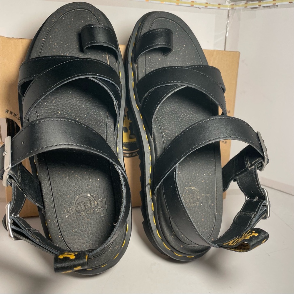 Dr. Martens Black Leather Buckle Sandals Size 9 - Picture 4 of 15